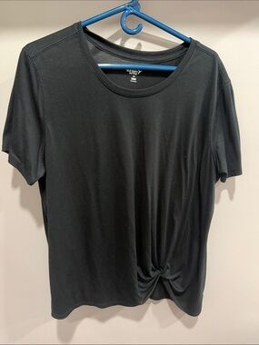Old Navy Black Short-Sleeve Twist Hem Tee XXL